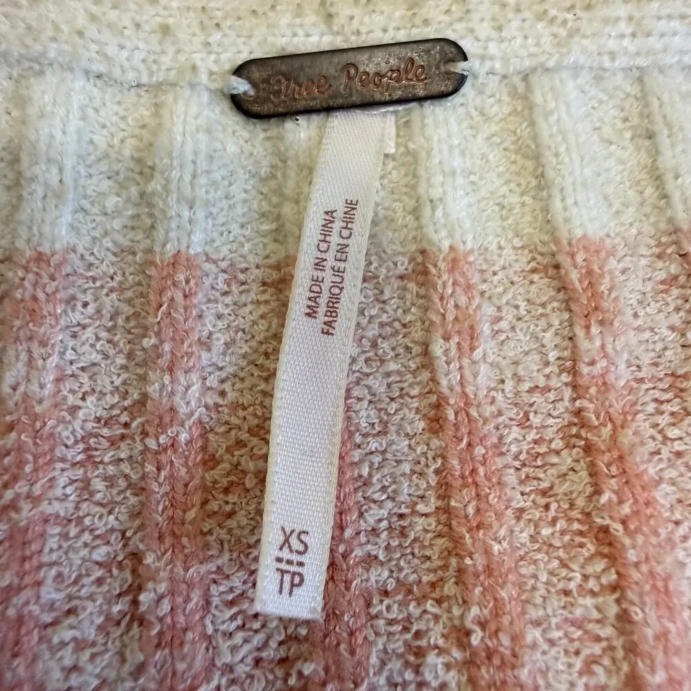 Free People Trouble Maker Cardi Rainbow Sweater Fairy Cardigan Front Tie‎ XS